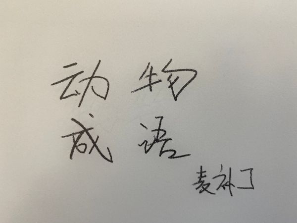 Les Cheng Yu Chinois avec des animaux